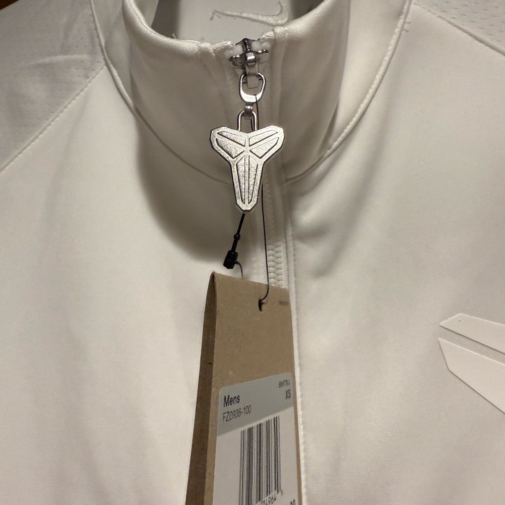 New White Nike Kobe Jacket with Logo Zippers